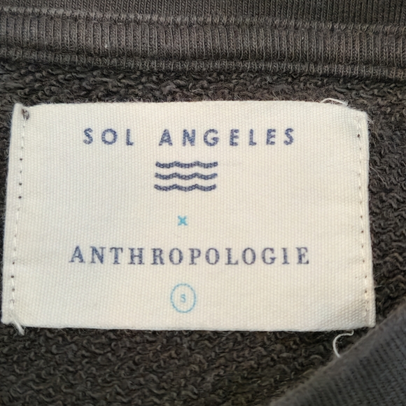 SOL ANGELES ANTHROPOLOGIE HIGH LOW FADED SWEATSHIRT TERRY CLOTH INSIDE SIZE S - Picture 6 of 8